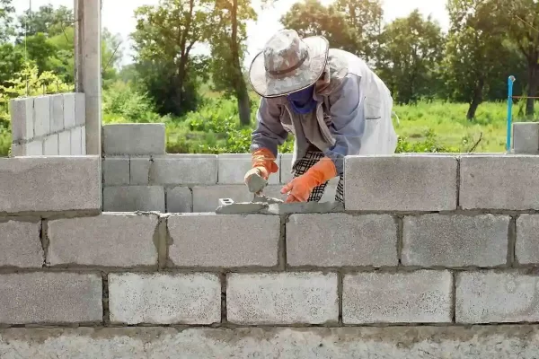 masonry block wall construction
